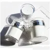 포장 병 도매 15 30 50 g ml 진주 흰색 아크릴 0.5oz airless round round vacuum lotion cream jar cosmetic press press refil refil dhzph