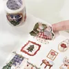 Window Stickers Adhesive Stickers 3Rolls Washi Tape Shop Scrapbooking Sticker Set Christmas Jingle Paws Rabbit Journaling Presentförpackning Material 231110