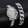 Womens Watches Diamond Women Gold Watch Ladies Wrist Luxury Brand Armband Female Relogio Feminino 230412