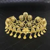 Hair Clips Dubai Gold Color Tiaras Hollow Flowers Women Crown Jewelry Wedding Headpieces Algeria Bridal Gift Bijoux