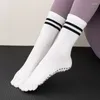 Athletic Socks 1 Par Professional Five Toes Yoga Women Autumn Winter Warm Pilates Silicone Non-Slip Gym Fitness Dance Sports