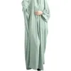 Roupas étnicas Eid Capuz Mulheres muçulmanas Vestido de hijab preto Oração de vestuário jilbab abaya long khimar ramadan vestido abayas white cets roupas islâmicas árabes tradicionais n n