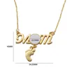 Sublimation Necklace Pendant White Blanks Mother's Day Gift Thermal Transfer Customized Gift A02