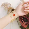 Женщина четырех листовых клеверных звенья браслет Love Bangle Designer New Pattern 18k золота, покрытая из нержавеющей стали, дизайнерские ювелирные украшения Love Forever подарок