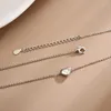 Pendants 925 Sterling Silver O-Chain CZ Smooth Love Choker Shiny Zircon Acacia Beans Necklace Girl Wedding Gift Fine Jewelry