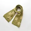 Halsdukar wraps koreansk stil vinter baby barn söt blommig tryckt stickat halsduk pojkar flickor mjuk varm halsduk wrap 231113
