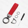 Nyckelringar Suede Red N Line KeyChain Car Key Holder Ring KeyFob för Elantra Sonata Veloster Car Gadget Accessories Interiör J230413