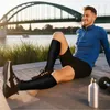 Chaussettes de sport 1 paire de compression hommes femmes en plein air mode simple en tube heureux drôle tendance nylon