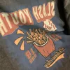 T-shirts pour hommes American High Street Retro Old Tie-Dye Frites imprimées T-shirt à manches courtes Hommes et femmes Tendance Hip Hop Top à manches courtes 230413