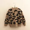 Sets Girls Sweater Kids Coat Outwear Leopard Plus Velvet Thicken Warm Winter Autumn Tops Fleece Christmas Children's Clothing 231113