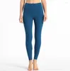 Calça feminina Mulheres Cantura alta Moda casual magro 7/8 Tommes Controle Leggings Alongamento de 4 vias no tornozelo