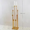 декор Multi Head Golden Wedding Decor Road Guide Reed Light Акриловый прозрачный подсвечник Home Party Table Centerpiece Decor imake 807