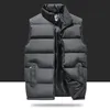 Winter male jacket slim down cotton vests men sleeveless jacket men fashion Casual Solid Brand warm Vest Mens179b