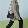 حقيبة اليد الخيزران Crossbody Bag Ggess Diana سلسلة مصنوعة من مادة جلدية حقيقية مع مقبض تصميم مفصل الخيزران وفتح مشبك وتصميم الختام