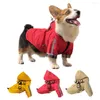 Odzież dla psa pet deszcz Slicker Rain Coat z wodoodpornym zamkiem błyskawicznym dla małych dużych psów Koty odblaskowe