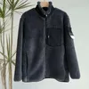 Designer Mens Jacket Vintage Lamb Wool Stones Island Chest Pocket Coat Couples Put Padded Top Quality Warm