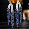 Stud Earrings High Quality Elegant Evening Dress With Long And Exquisite Ear Studs For Women Fashion Jewelry LE124