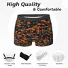 Underpants Camouflage Orange Underwear Military Green Color Men Boxer Brief Funny Boxershorts Print Plus Size