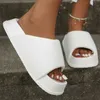 Slippers Thick Bottom Women Slippers Minimalist Single Band Slides Soft Non-Slip Platform Sandals 2023 New Home Bathroom Men Shoes Y23