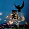 Decorazioni da giardino Farfalla esterna Ombra Luce solare Lampada impermeabile Lanterna retrò cava Decorazione artistica