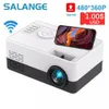 Projektory Salange Mini Projector J15 Pro 480*360 Wsparcie 1080p USB Mini Beamer dla telefonu Smartphone Home Center Dift PK YG300 231113