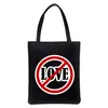 Evening Bags Love Is Forbidden No Entry Man Climbed Farting Sign Tote For Women Canvas Shoulder Bag Large Reusable Handbags