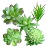 Dekorativa blommor 5 datorer Office Ornaments faux hängande suckulenter Artificial Potted Decor Realistic Green Desk Accessories Stems POTS