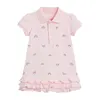 Robes de fille Little maven 2023 Vêtements d'été décontractés en coton rose arc-en-ciel Jolie princesse pour bébé filles enfants de 2 à 7 ans 230412