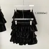 Faldas Falda de pastel para mujer Verano Cintura alta Versátil Pequeño Terciopelo Puffy A-line Mini