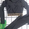 Ropa de Yoga con estampado clásico, chándal para mujer, nuevas camisetas de Yoga transpirables, pantalones elásticos, mallas de cintura alta
