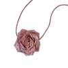 Choker R2LE Rose Esthetische Sleutelbeenketting Voor Vrouwen Meisje Bruiloft Sieraden Feest Verjaardagscadeau