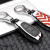 Porte-clés en alliage de zinc étui de couverture de clé de voiture pour Ford Fiesta Focus 3 4 Mondeo Ecosport Kuga Focus ST clé de voiture Smart Remote Key Case Fob Keychain J230413