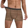 Underpants Plaid Print Underwear Welsh Pouch Trenky Trunk Design Boxer Brief Cute Males Plus Size 2XL