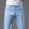 Heren jeans 6 kleur heren stretch skinny jeans nieuwe lente Koreaanse mode casual katoenen denim slanke broek mannelijke broek merk W0413