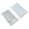 wholesale 100PCS Lot White Clear Zipper Plastic Package Bags With Zipper Self Sealed Transparent Zip Poly Packaging Bag With Hang Hole ZZ