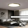 Taklampor 2023 Ultra-tunn all-kopparlampa LED Ultra-Bright tre-färgs balkong sovrum