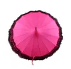 Parapluie en dentelle semi-matique élégant Parapluies de pagode ensoleillés et pluvieux fantaisie 14 couleurs disponibles Hhdct