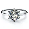Pierścienie klastra Królewskie Crown Design Belgs 1.5ct Moissanite Ring Biżuter