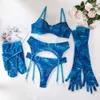 Dame Transparent Dentelle Maille Ropa Intérieur Mujer Femmes Body Sexy Ensemble De Sous-Vêtements Lingerie