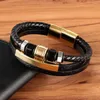 Bracelets de charme TYO multicouche tendance mode or couleur hommes bracelet en cuir bracelets bijoux accessoires aimant rock punk hip hop