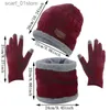 Cappelli Sciarpe Set 2023 Inverno Uomo Donna Cappello Beanie spesso Cappello lavorato a maglia Inverno C Beanie Donna Sciarpa al collo in lana C Passamontagna Maschera Cappelli Bonnet SetL231113