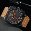Wristwatches Luxury Independent Brand Mechanical Automatic Date Watch Five-Hand Calendar Leather Strap Business Men's Sports Clock