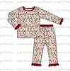 Pyjama's Kerstpyjama's Baby Meisjes Jongens Rood en groen bijpassend diamantruitpatroon huisverbeteringsset kinderkleding broers en zussen 231113