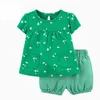 Set di abbigliamento T-shirt con stampa a maniche corte Pantaloncini per neonati Set di vestiti estivi per bambini Costume per ragazza nata per bambini 2023