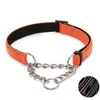 Hundhalsar Giantex Reflective Slip Collar Justerbar rostfritt stålkedja Nylon för katter Dogs halsband D8185