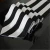 Table Runner European Style Black And White Striped Cloth Topper El Bed Home Decor Tassel