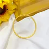 Bangle Hard Gold Circle Starożytna bransoletka Kobiety Autentyczna naśladowanie Wyplsiana drobna gładka wietnamska biżuteria