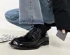 فستان S Prett Men Fashion Toe Flat Microfibric Maner Man Disual Laceup Male Tabi Man S Shoes a Deigner Caual Shoe