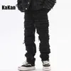 Men s Jeans Kakan European and American Patch Wear Tassel Hole Spliced Straight Leg Denim Pants K73 P090 231113