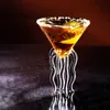 Tumblers 3D Ahtaptapus Şampanya Coupes Bar Night Club Partisi için Moleküler Kokteyl Cam Scaleph Denizanası Muller Martini Şarap Gözlükleri Kupa 230413